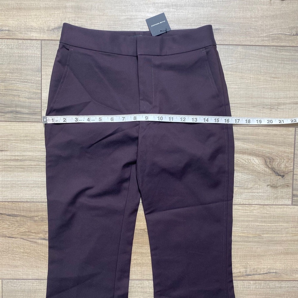 Club Monaco Women Cropped Kick Flare Size 00 Plum - Picture 3 of 13